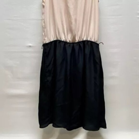 Express Dress Women's Size Small Two Tone Ruffle Top Knee Length Semi Sheer - Picture 6 of 11